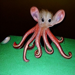 Text-to-image sample half mouse half octopus 1