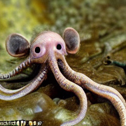 Text-to-image sample half mouse half octopus 2