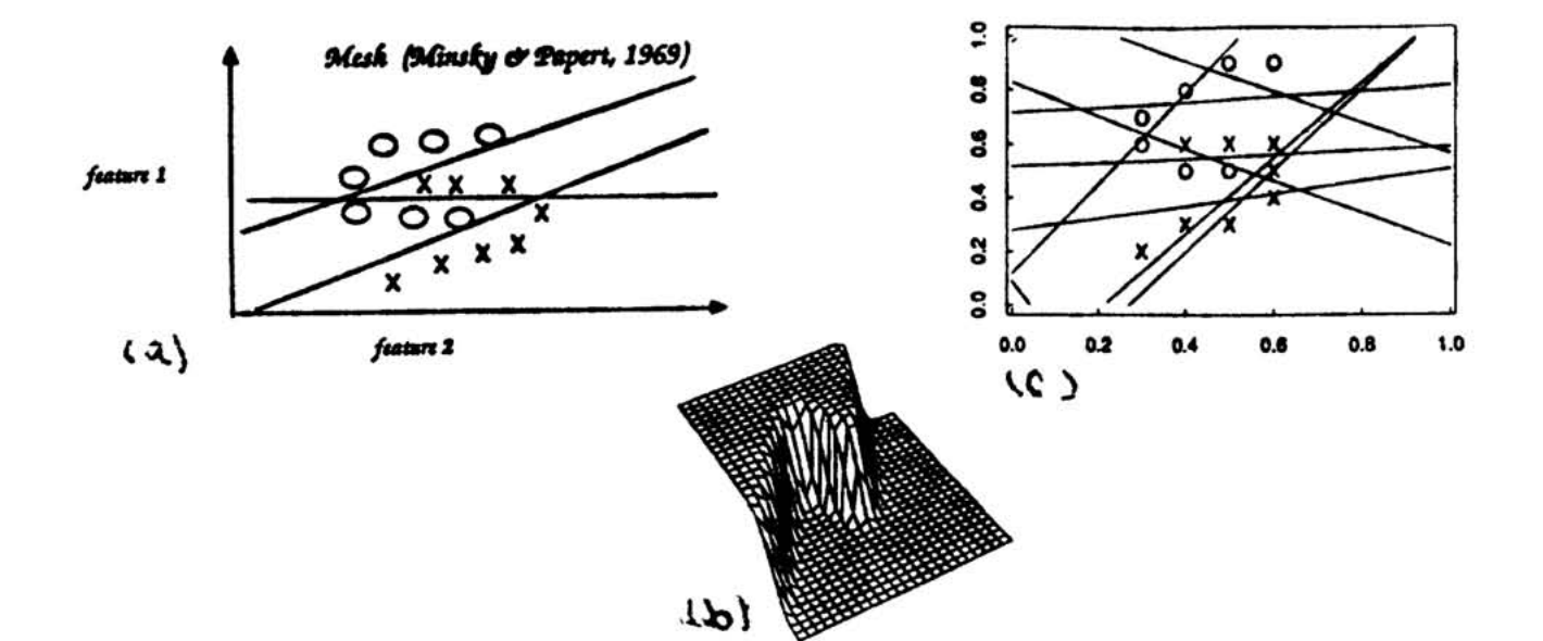 Mesh problem, output space, and a typical back-propagation solution